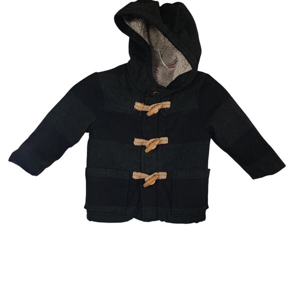 Zara BabyBoy Peacoat Style Jacket Wooden Toggle Buttons Size 18/24 Months - Picture 1 of 5